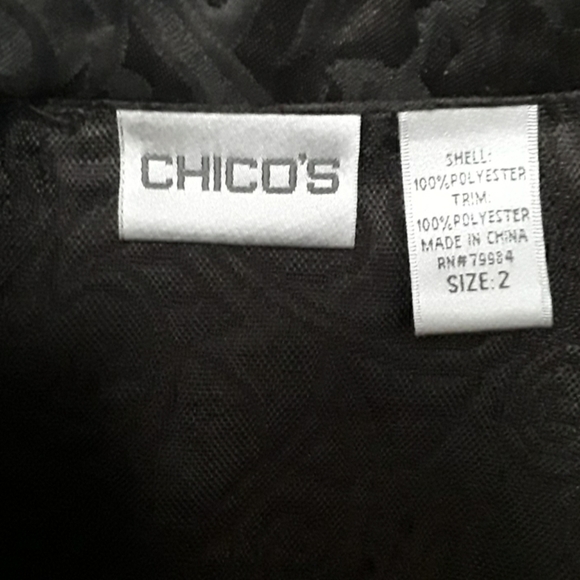 Chico's chocolate brown jacquard jacket - Picture 4 of 5